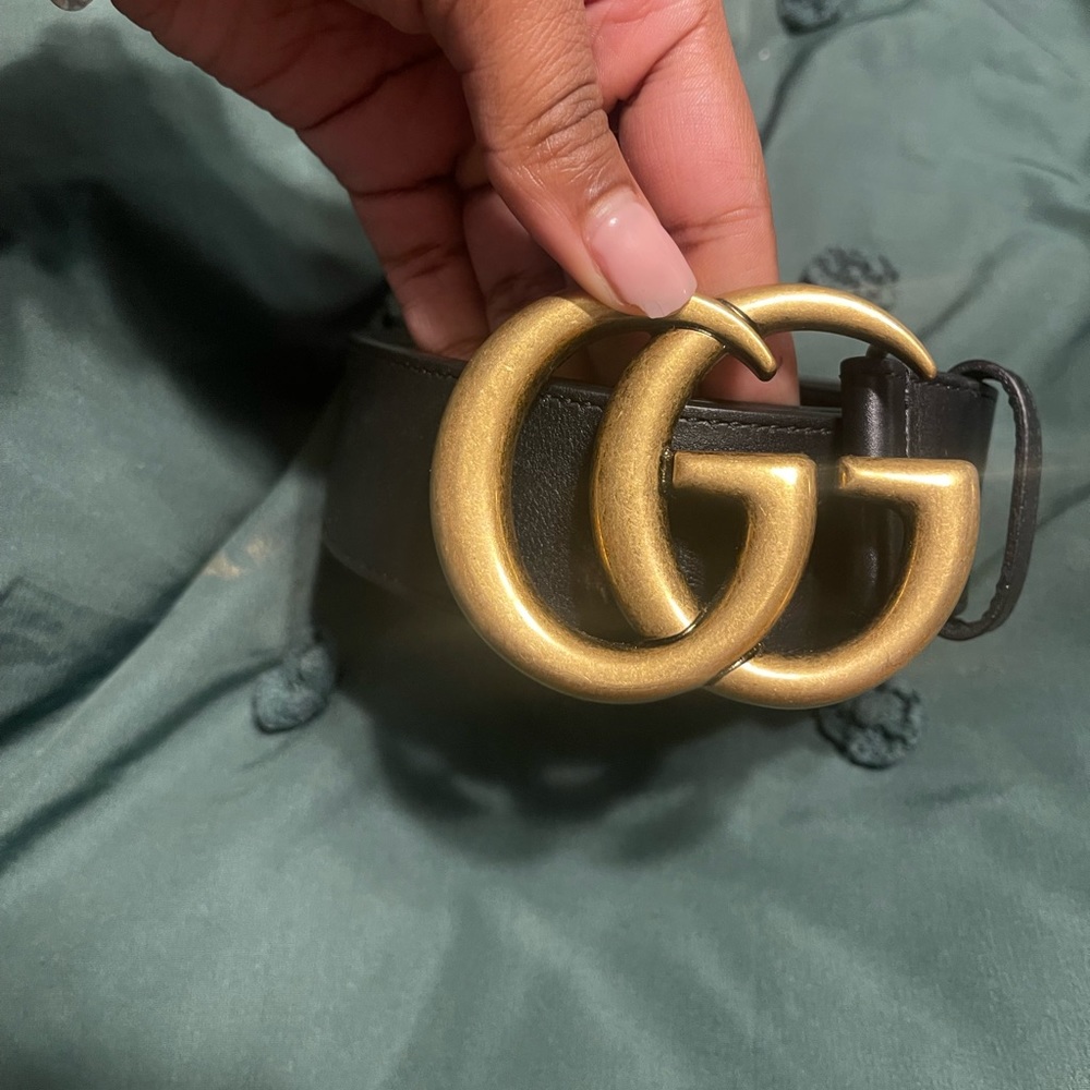 Gucci Womens 80 cm marmont double g buckle belt 32. Super cute great staple.